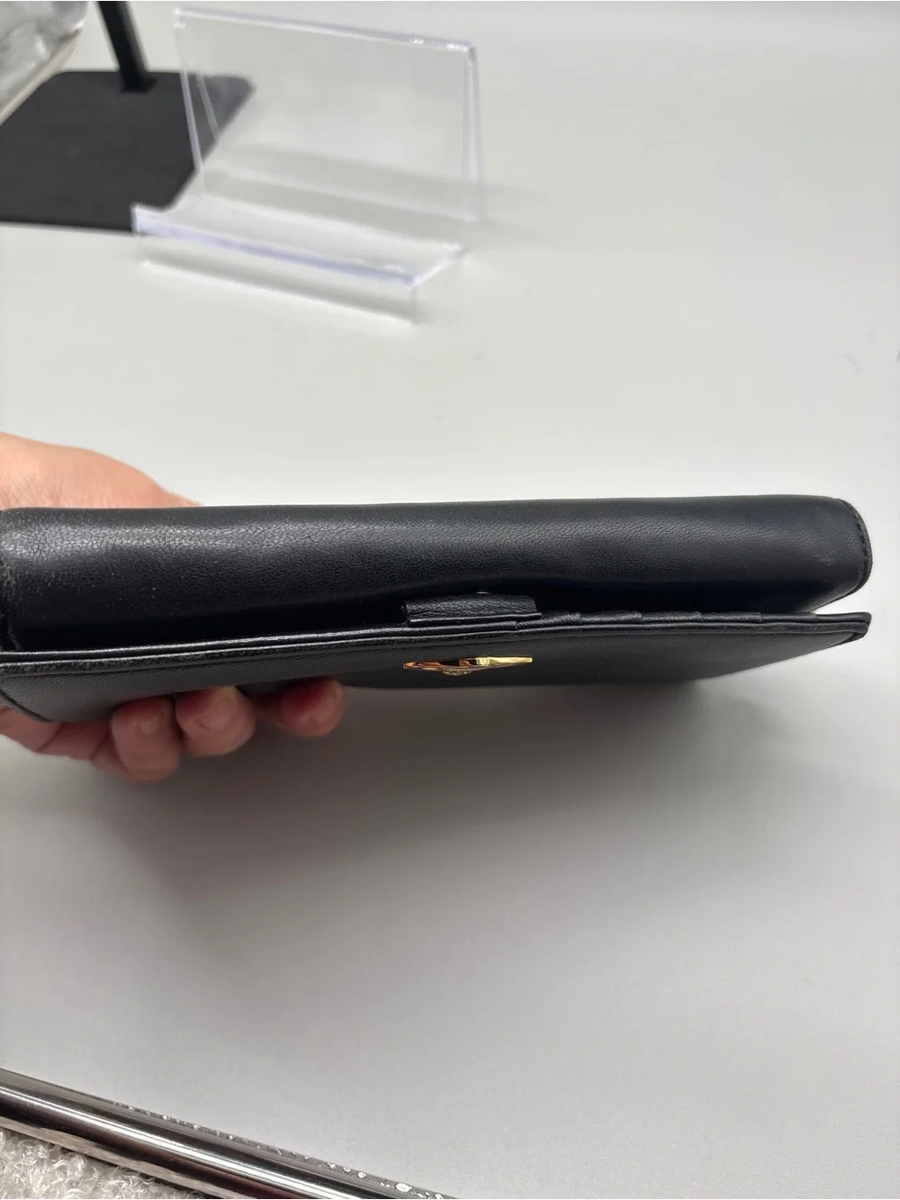 Vivienne Westwood Vintage Orb Black Leather Bifold Long Wallet